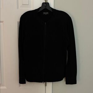 Black Zipper Cardigan